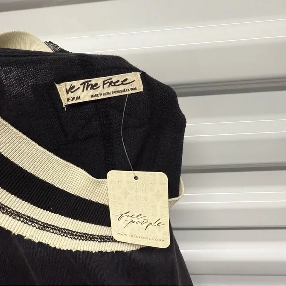 We The Free Black and Cream Long Sleeve Top - Picture 3 of 7